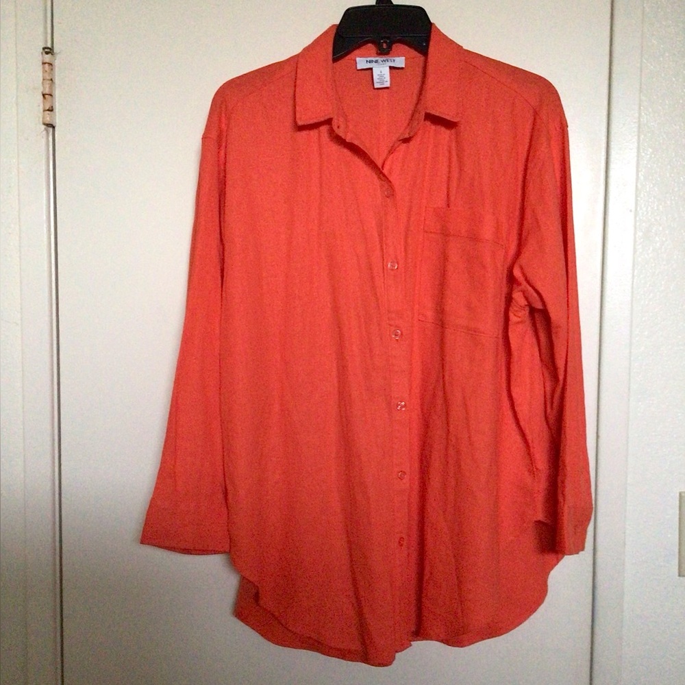 Nine West Linen Blend Shirt